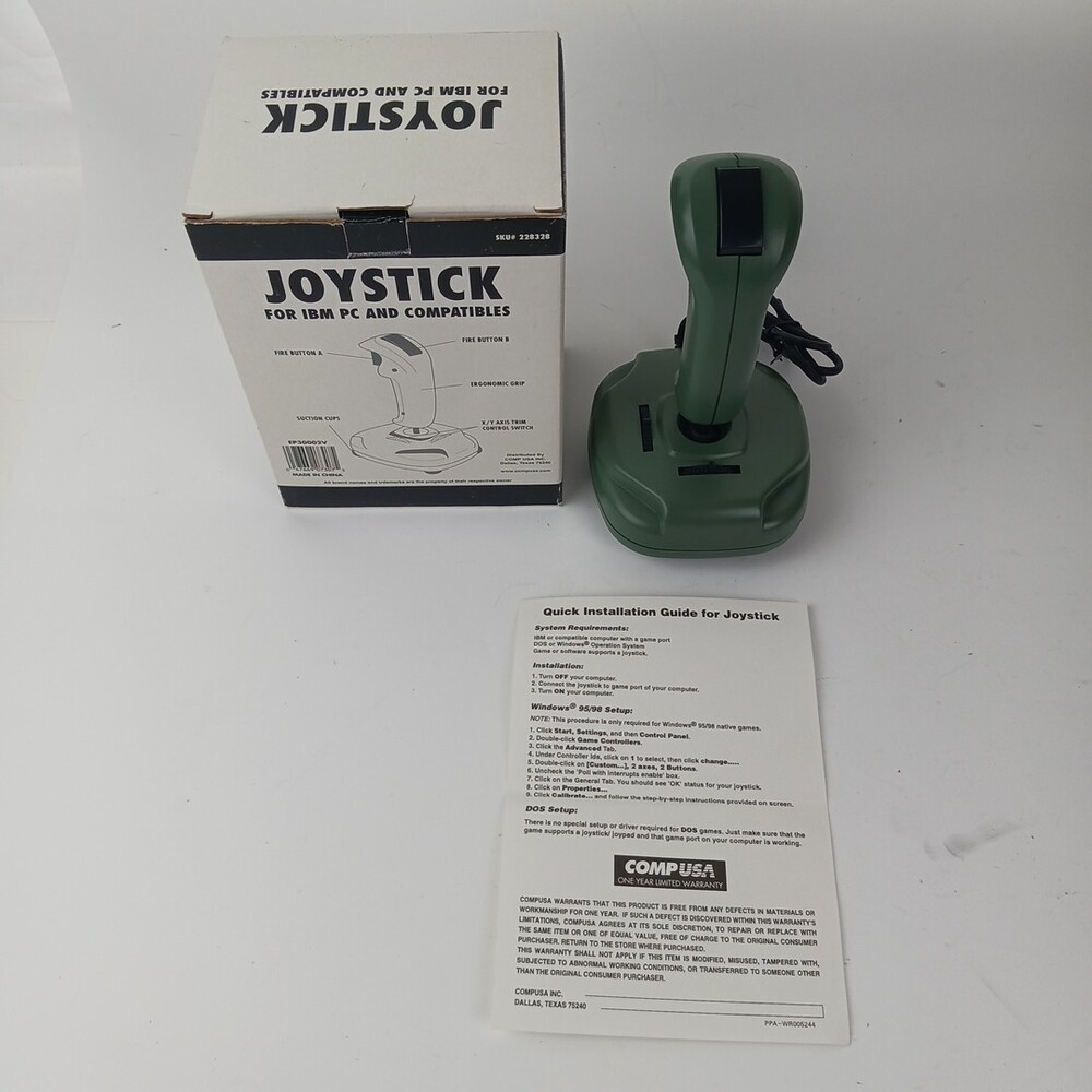 Vintage Tech JOYSTICK FOR IBM PC AND COMPATIBLES, EP30002V